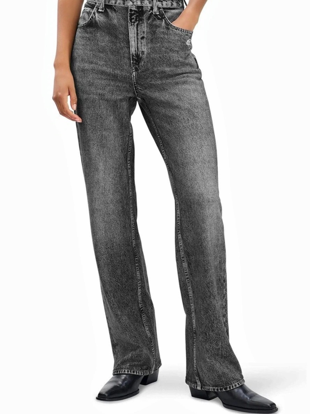 Rag & Bone Miramar Terry Shea High Waist Straight Leg Jeans 23 NWT